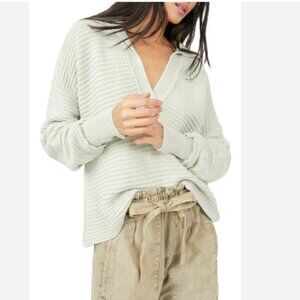 New Free People Marlie Pullover Sweater In Mint Green XS